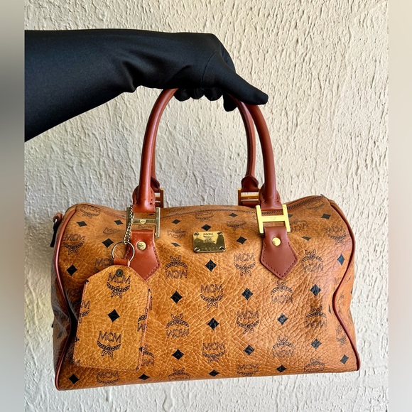 MCM Handbags - MCM Visetos Boston Bag